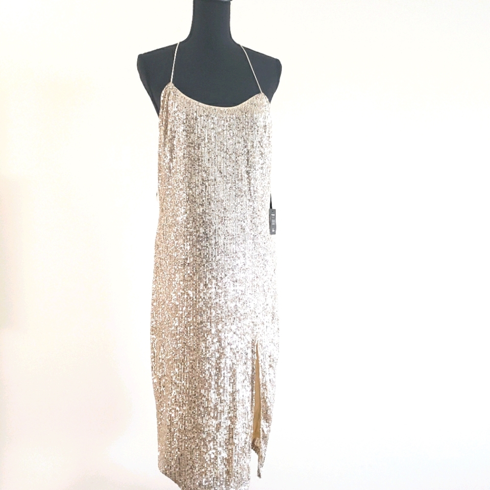 Dazzling sequence midi dress from Lulus,-Large